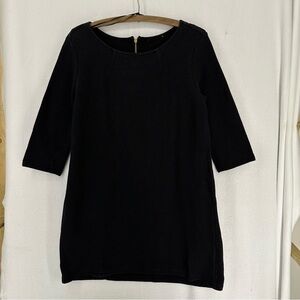 1/2 Sleeve Ribbed Casual Dress Womens Small Black